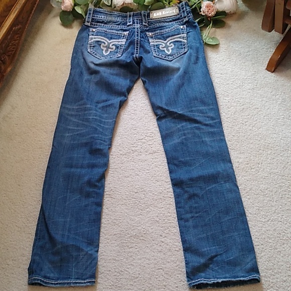 Rock Revival jeans with decorative pockets, distressing and extra stitching, - Picture 3 of 12